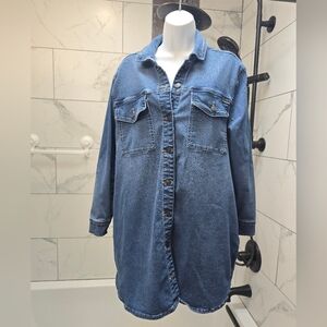 CK JEANS CALVIN KLEIN DENIM SHIRT DRESS M